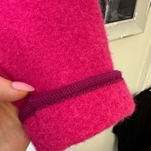 Vintage Giesswein Austrian Wool Jacket Pink Boiled Wool Made in Austria S/M - Picture 3 of 14